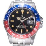 Rolex Vintage GMT Master Ref 1675 PEPSI Jubilee Steel Bracelet Pointed Lugs Gilt Tritium Dial Bj-1963 Rare