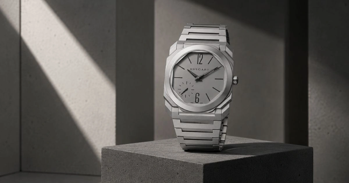Bulgari Octo Finissimo luxury watch showcasing its record-breaking ultra-thin design, innovative mechanical movement, and distinctive architectural aesthetics that redefine modern watchmaking.