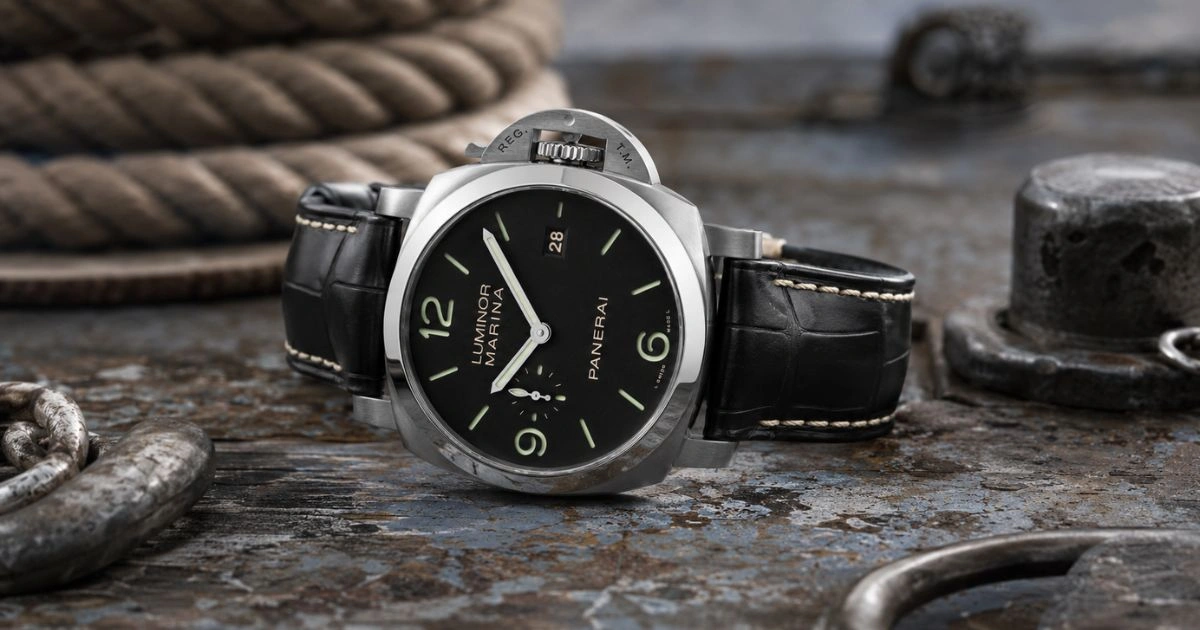 Panerai Luminor luxury watch showcasing its iconic crown protection system, evolution from the Radiomir, and heritage as a legendary Italian naval-inspired timepiece.