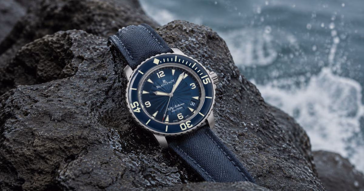 Blancpain Fifty Fathoms luxury dive watch showcasing its legendary history, pioneering underwater design, and exceptional Swiss watchmaking craftsmanship.
